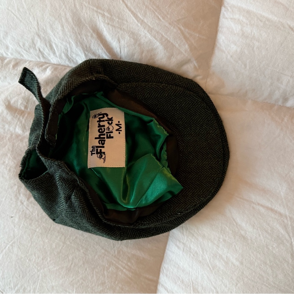 Faherty Flock: Green Herringbone Cap